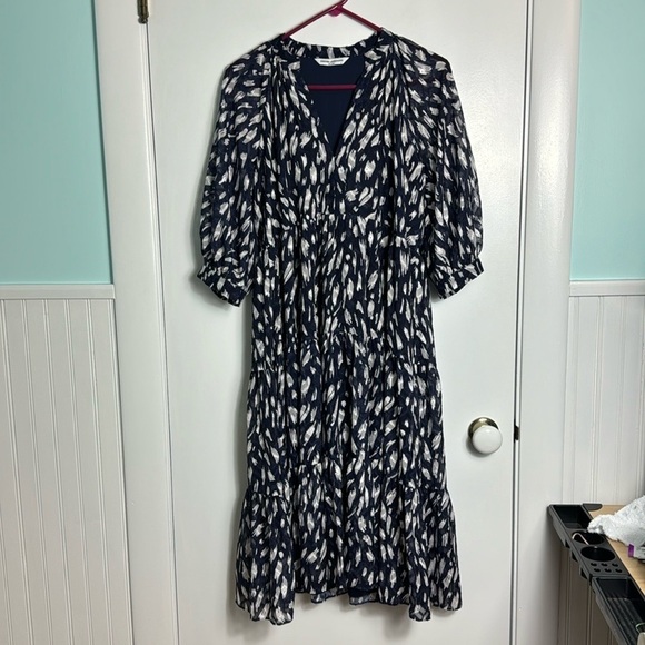 Amanda Uprichard Diego Midi Printed Dress Size Small - Picture 3 of 12